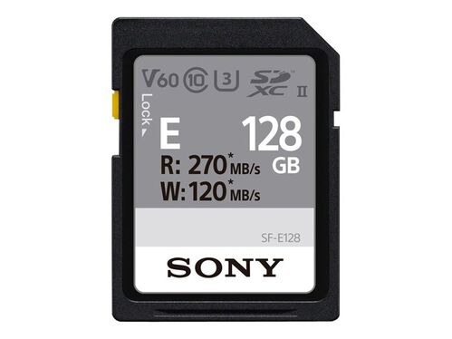 Sony SF-E Series SF-E128 - flash memory card - 128 GB - SDXC UHS-II, , hi-res