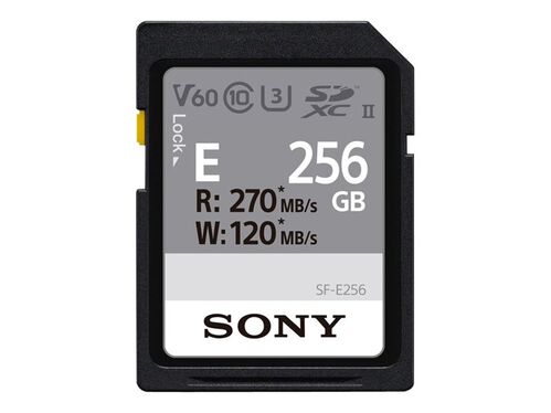 Sony SF-E Series SF-E256 - flash memory card - 256 GB - SDXC UHS-II, , hi-res
