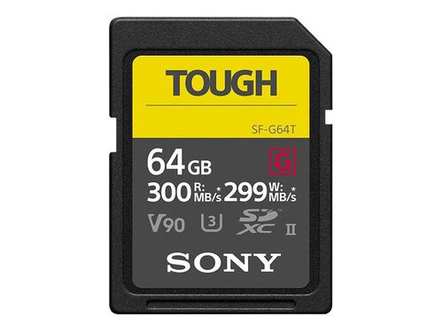 Sony SF-G series TOUGH SF-G64T - flash memory card - 64 GB - SDXC UHS-II, , hi-res
