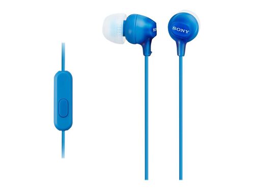 Sony MDR-EX15AP/B - earphones with mic, Blue, hi-res